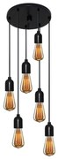 Lustre Luminária Retro Md-4162/6 Suporte Para Lâmpada / Não Inclusa - Bivolt