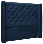 Cabeceira Decorativa Casal 1,64M Loewe Suede Azul Marinho G63 - Gran Belo