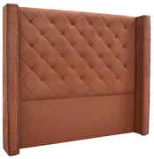 Cabeceira Decorativa Casal 1,64M Loewe Veludo Cobre G63 - Gran Belo