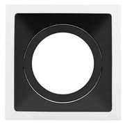 Plafon Embutir Aluminio Ar111 Gu10 Branco Preto Square