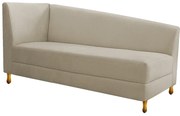 Recamier Valéria 140cm Lado Direito Suede Bege - ADJ Decor