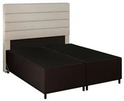 Cabeceira com Base Cama Box Casal Queen 158x198 Hit ID5 Corano Marrom/