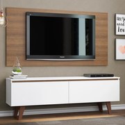 Rack Madesa Le Mans e Painel para TV até 55 Polegadas 2 Portas Branco/Rustic Cor:Branco/Rustic