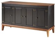 Buffet Antoine 4 Portas cor Preto com Amendoa 149 cm - 54725 Sun House