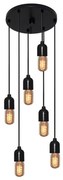 Luminária Lustre Retro Md-4162/6 Suporte Para Lâmpada / Não Inclusa - Bivolt