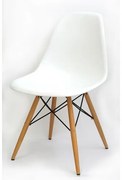 Cadeira Eames Polipropileno Branco Base Madeira -10255 Sun House