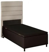 Cabeceira com Base Cama Box Baú Solteiro 88x188cm Hit ID5 Linho Cru/Co