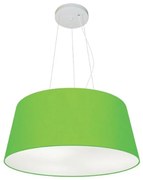 Lustre Pendente Cone Md-4048 Cúpula em Tecido 21/50x40cm Verde Limão - Bivolt