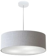 Lustre Pendente Cilíndrico Vivare Md-4217 Cúpula em Tecido 50x15cm - Bivolt