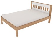 Cama de casal MDP CM8007 Amendoa/Branco G69 - Gran Belo