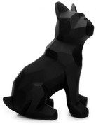 Escultura Decorativa Cachorro em Resina preto 26x20cm -  D'Rossi