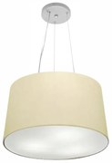 Lustre Pendente Cone Md-4153 Cúpula em Tecido 30/45x40cm Algodão Crú - Bivolt