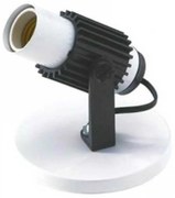 Spot B1 Simples Aletado Para 1x E27 Led Bulbo Branco C/ Preto - Bivolt