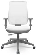 Cadeira Brizza Diretor Grafite Tela Branca Assento Aero Branco Base RelaxPlax Piramidal - 66364 Sun House