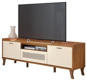 Bancada para Televisão 183cm Arcade Nature/Off White - Mobler - Marrom