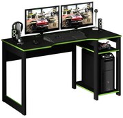 Mesa para Escritório Home Office Gamer ME4152 MDP Preto/Verde G69 - Gran Belo