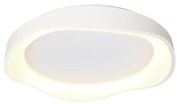 Plafon Amaré Ø42X10Cm Led 40W 3000K Bivolt Alumínio Branco E Acrílico...