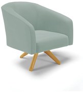 Poltrona Decorativa Giratória MA30 Stella Cotelê Int/Veludo D03 - D'Rossi - Menta