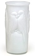 Vaso Periquito Branco Leitoso Murano Cristais Cadoro