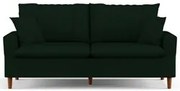 Sofá Living 2 Lugares 160cm com Almofadas Veras D05 Suede Verde Musgo