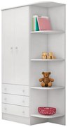 Guarda Roupa Infantil 2 Portas e 3 Gavetas com Cantoneira Brilhar Q01 - ADJ Decor