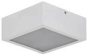 Plafon Sobrepor Aluminio Vidro 19Cm - BRANCO