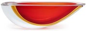 Canoa 160 MS Bicolor Vermelho com Âmbar Murano Cristais Cadoro