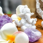 Mini Lord Ganesha em Marmorite