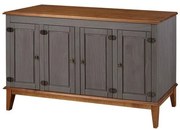 Buffet Antoine 4 Portas cor Cinza com Amendoa 149 cm - 60747 Sun House