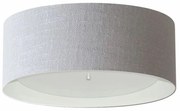 Plafon Cilíndrico Md-3008 Cúpula em Duplo Tecido 60x25cm Cinza / Branco - Bivolt