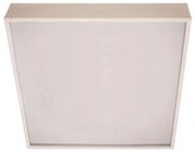 Plafon Ayla 48X48Cm Led 36,8W Bivolt | Usina 19040/48 (BT - Branco Texturizado, 3000k)