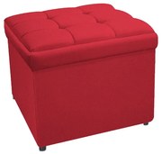 Calçadeira Copenhague 100 cm Solteiro Suede Vermelho - ADJ Decor