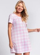 Camisola Vichy Rosa em Malha Colméia