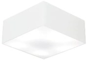 Plafon Quadrado Md-3000 Cúpula em Tecido 12/25x25cm Branco - Bivolt