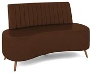 Sofá 2 Lugares para Sala Living 135cm Pés Palito Tamar K04 Sintético M