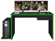 Mesa para Computador Notebook Desk Game DRX 8000 M09 Preto/Verde - Mpo