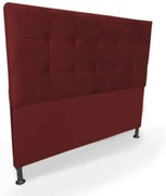 Cabeceira Cama Box King 195cm Maya Suede Bordô - Sheep Estofados - Vermelho escuro