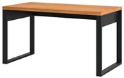 Mesa Escritório Estilo Industrial F20 Freijó/Preto Fosco - Pradel