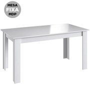 Mesa Fixa De Jantar Cozinha Multiuso 120x78cm - Branco