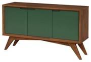 Buffet Serafim 3 Portas Pinhão e Verde Musgo - Wood Prime MP 27635