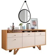 Balcão Buffet Ellora com Espelho Adnet 54cm H01 Off White/Cinamomo - M