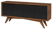 Buffet Querubim Estrutura Pinhao 4 Portas Preta 172cm - 62713 Sun House