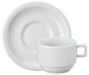 Xicara Café Com Pires 100Ml Porcelana Schmidt - Mod. Protel 073