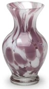 Vasinho 78 Multicor Branco e Roxo Murano Cristais Cadoro