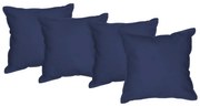 Kit 4 Almofadas Decorativas 40x40 Tecido Suede Azul Marinho