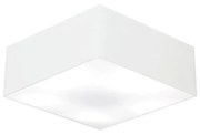 Plafon Quadrado Md-3050 Cúpula em Tecido 12/40x40cm Branco - Bivolt