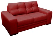 Sofá 2 Lugares Sala de Estar Milano 170cm Couro Vermelho G58 - Gran Belo