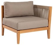 Sofa Modulo Canto Esquerdo Cannes Cor Fendi Base Mel - 72473 Sun House