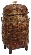 Cesto Escuro P/ Objetos em Bambu 80cm