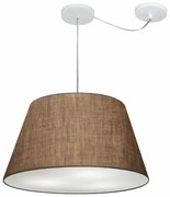 Lustre Pendente Cone Com Desvio Md-4283 Cúpula 30/35x50cm Café - Bivolt